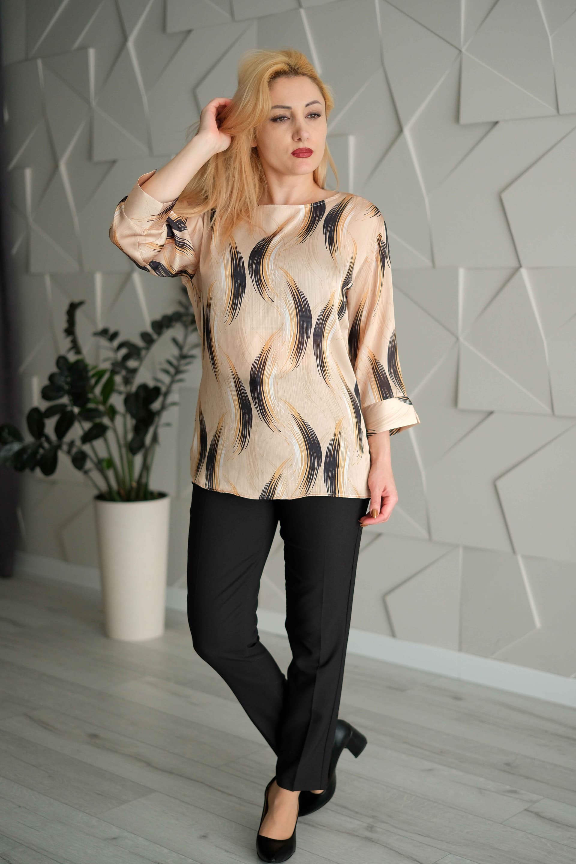 Bluza - Cafeniu - Față